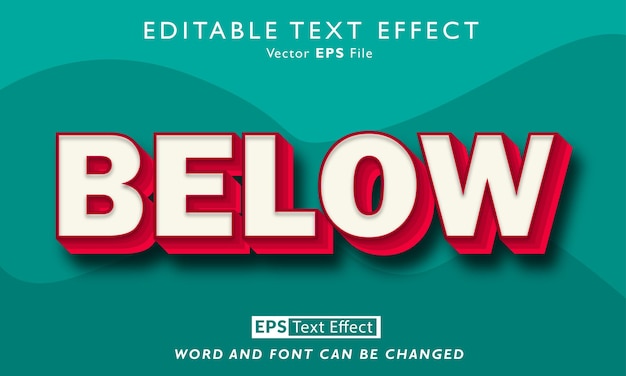 Below text effect