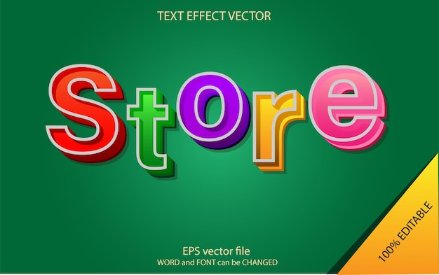 text effects editable full color