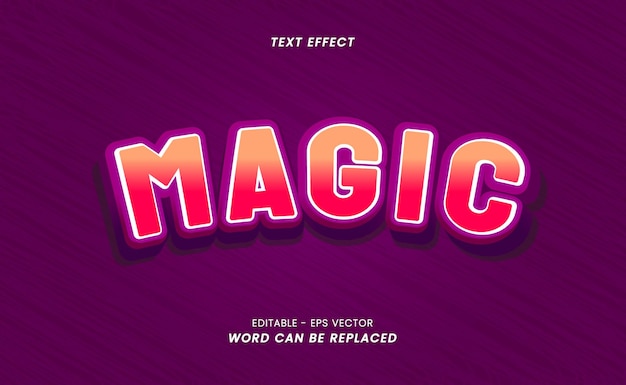 Text Effects - Magic Words Editable