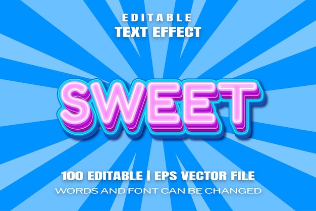 Text effects Sweet