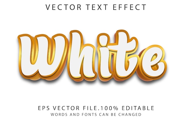 Vector text effects white