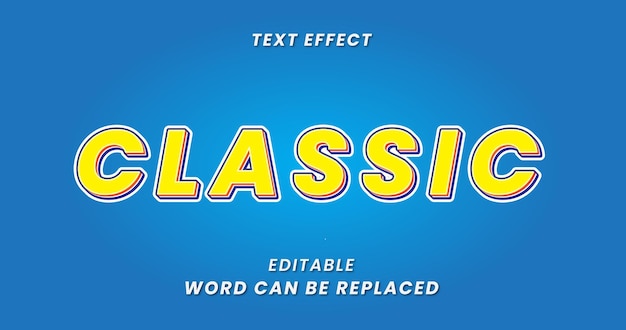 TEXT EFFECTS WITH EDITABLE CLASSIC TEXT