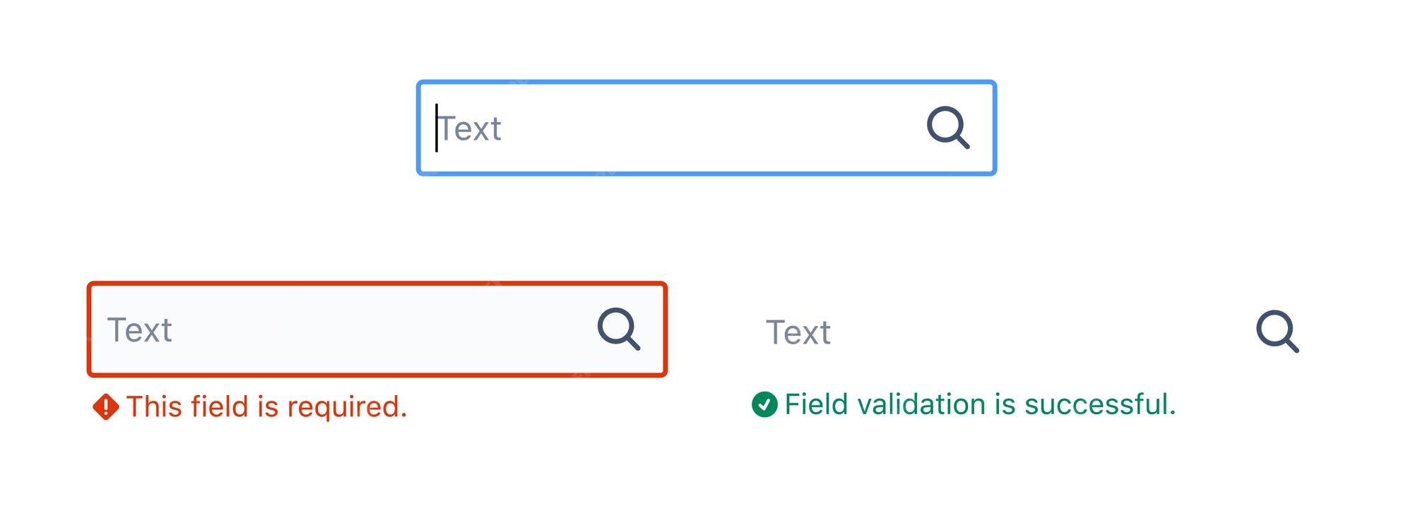 Premium Vector | Text field error success search state Text input ...
