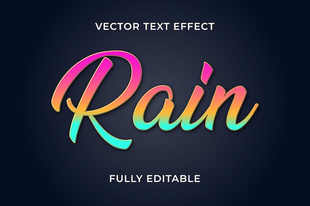 Vector text font style effect