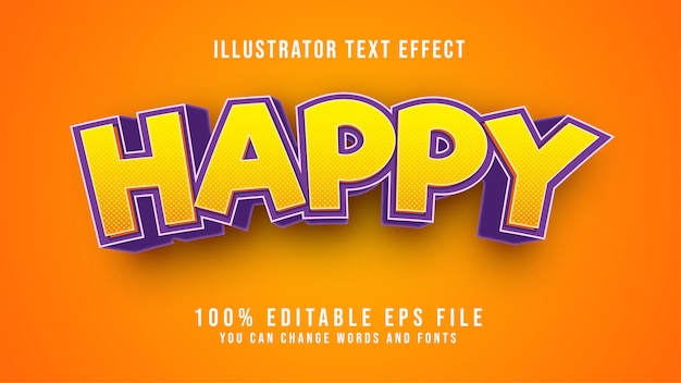 Text happy editable