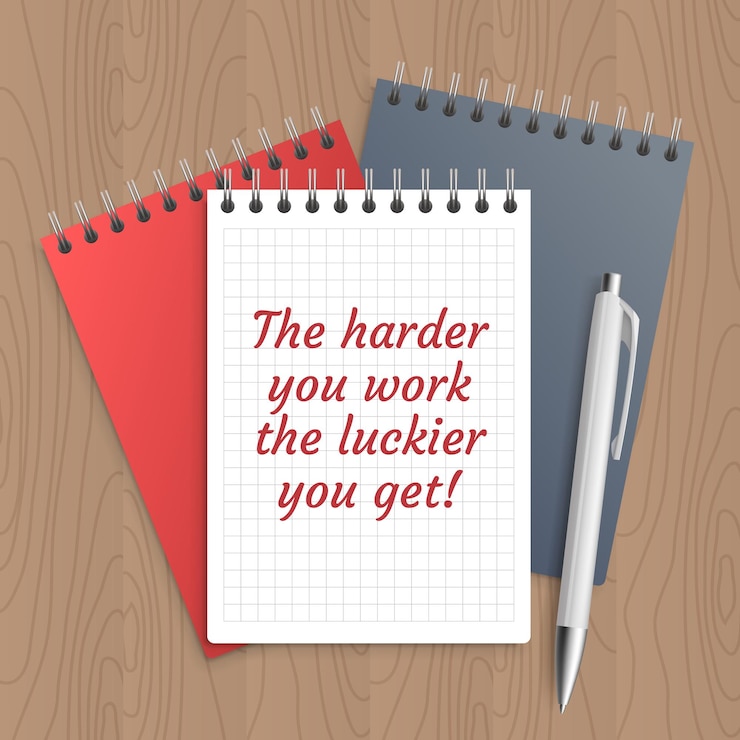 Vector text the harder you work