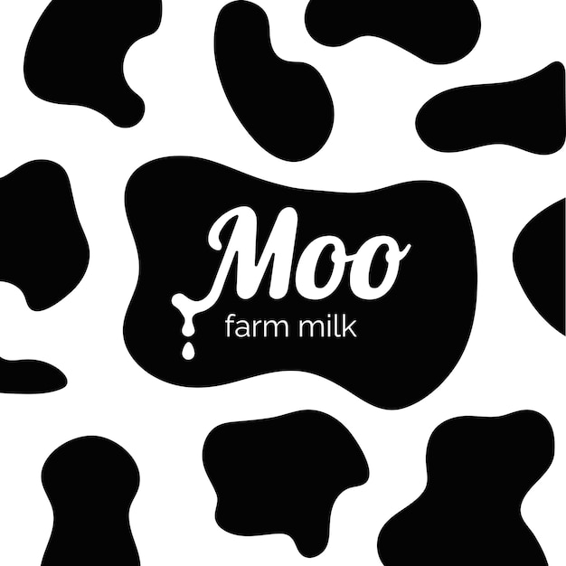 Vector text logo for farm milk