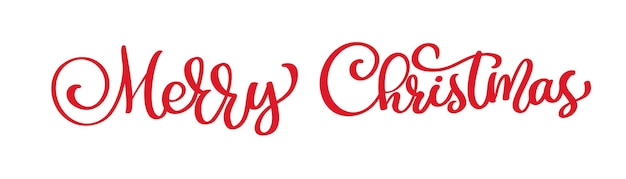 Текст Счастливого Рождества рукописные каллиграфические надписи ручной работы векторные иллюстрации Веселая кисть