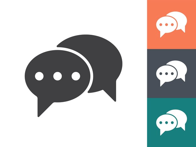 Text message icon isolated vector illustration.chat Icon in 4 Styles in Vector Format