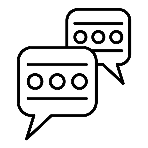 Text Messaging Line Illustration