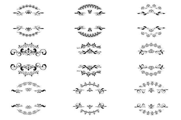 텍스트 구분 기호 장식 구분선 책 인쇄술 장식 디자인 요소 빈티지 분할 모양 테두리 그림