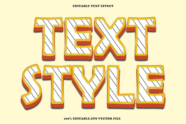 Text style editable text effect 3d emboss gradient style