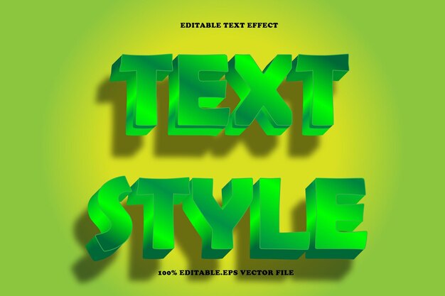 Text style editable text effect 3d emboss gradient style