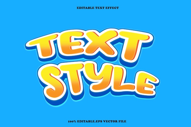 Text Style Editable Text Effect 3D Emboss Gradient Style