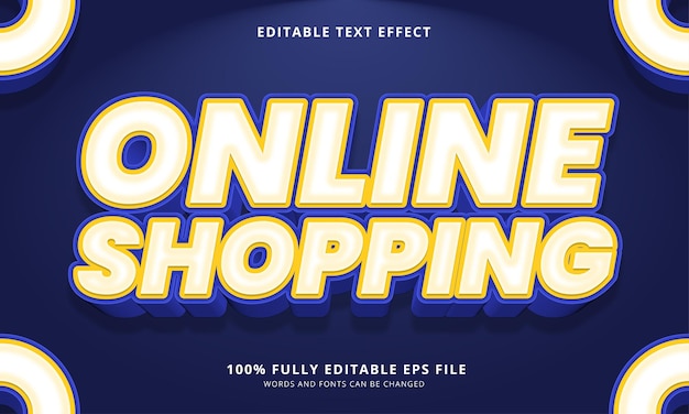 Vector text style editable text effect