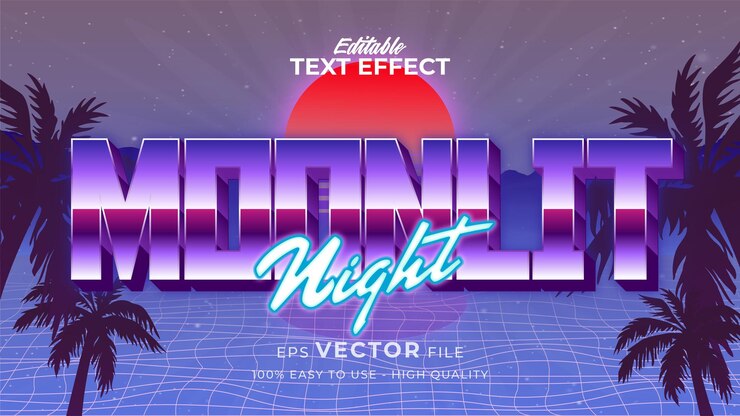 Text style effect. Retro summer text in grunge style