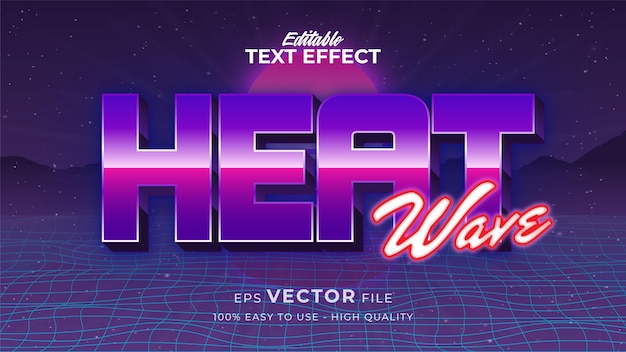 Text style effect. retro summer text in grunge style