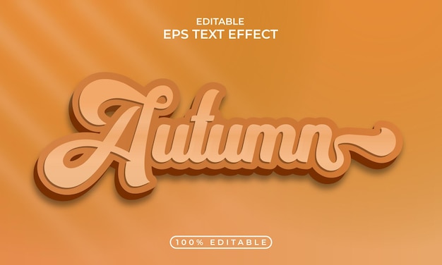 Vector text style effect with autumn celebration template