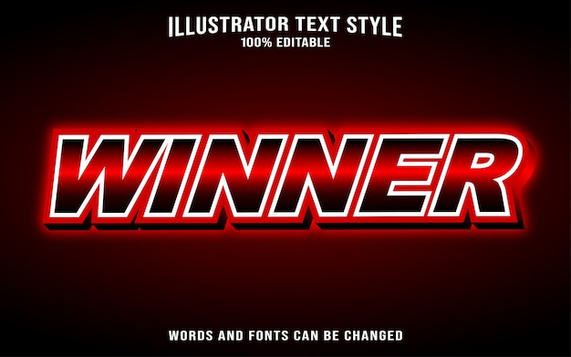 Text style winner