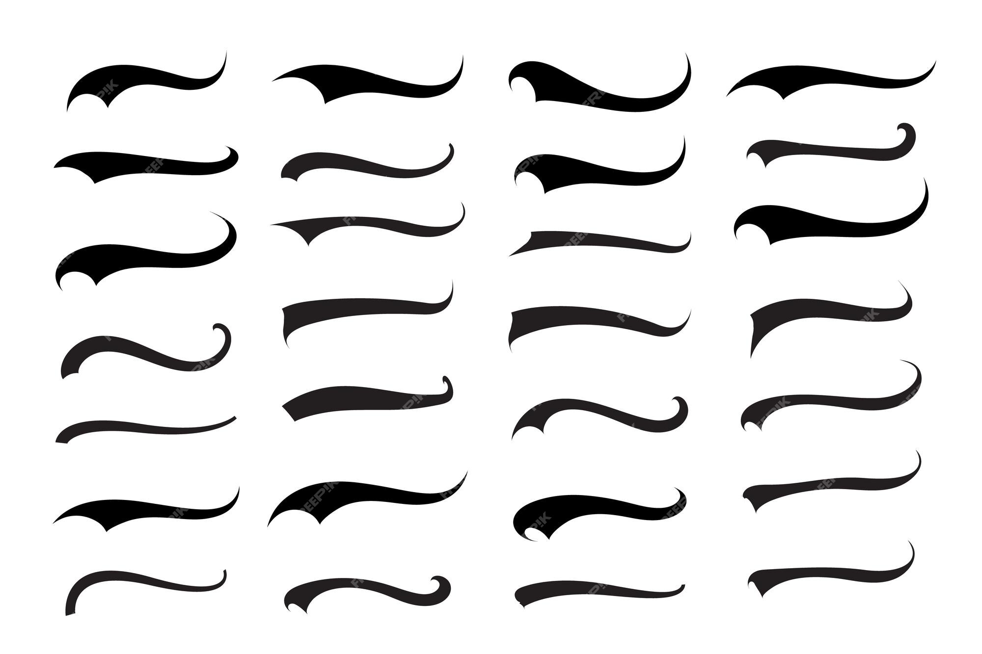 Texting Tails Baseball Swoosh Curly Accent Retro Swooshes Typography  Decoration Font Underline Isolated Swirl Tail For Text Tidy Vector Set  Stock Illustration - Download Image Now - iStock