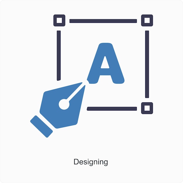 Premium Vector Text tool and text box icon concept