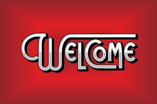 text welcome vector background