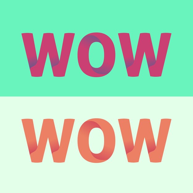 Text Wow With Gradient