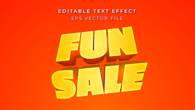 Vector texteffectfunsale