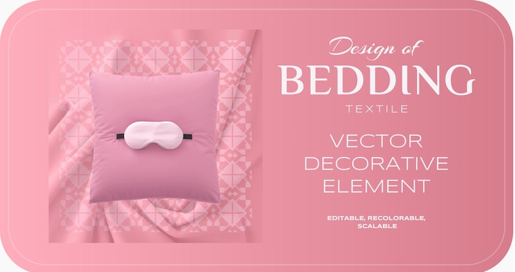 Vector textielontwerp voor beddengoed