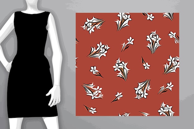 Вектор Узоры для текстиля и обоев цифровая иллюстрация для печати дизайн с цветочным принтом