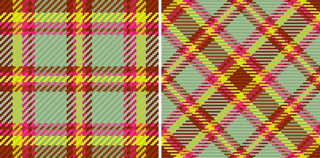 Vettore controllo del background tessile motivo tartan texture tessuto plaid vettoriale senza cuciture