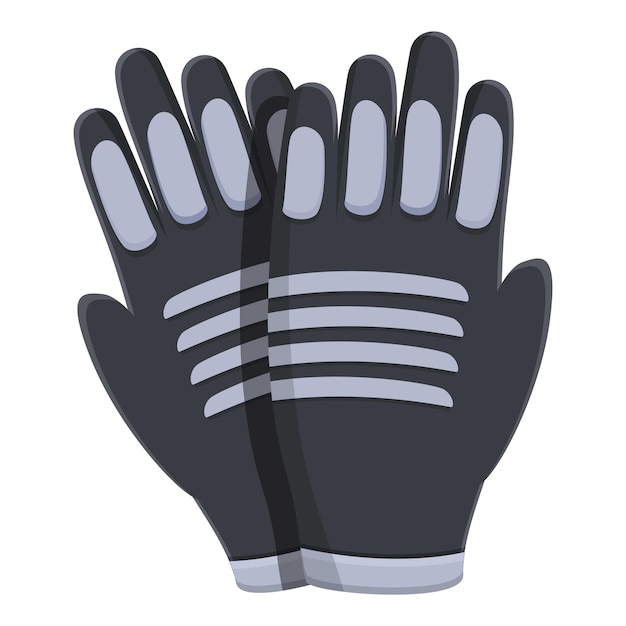 Vector textile biker gloves icon cartoon vector rider gear art guy