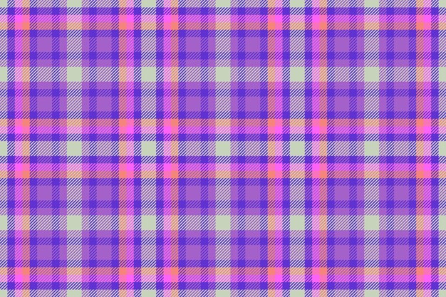 Textile check pattern of texture fabric background with a plaid vector tartan seamless in indigo and purple colors