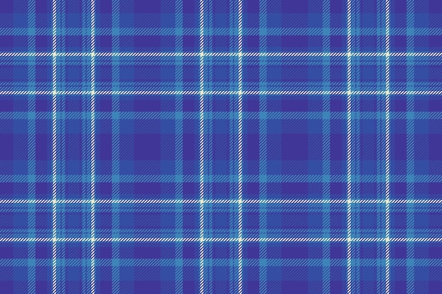 Textile check tartan of vector fabric texture with a seamless plaid pattern background in blue and indigo colors