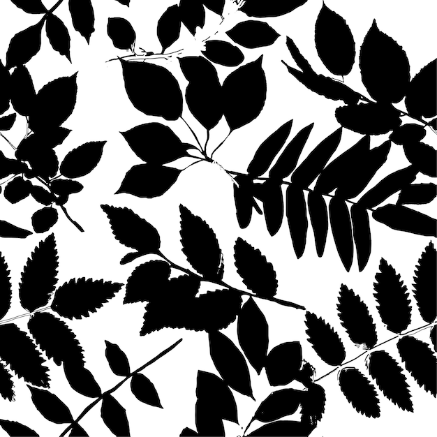 textile design leaves repeat pattern vector