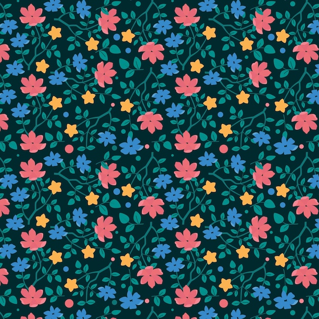 textile design wallpaper pattern flower pattern hand drawn floral pattern