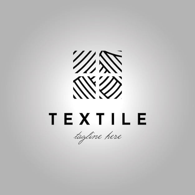 Vettore tessuto tessile su misura logo aziendale identità fashion designer logo modello di progettazione vettoriale
