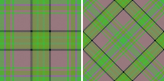 Textile fabric tartan seamless plaid texture background check pattern vector