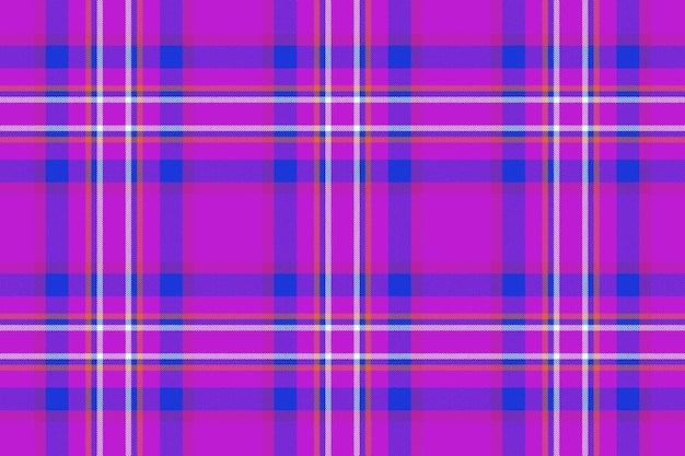 Textile pattern fabric Seamless texture plaid Check vector background tartan