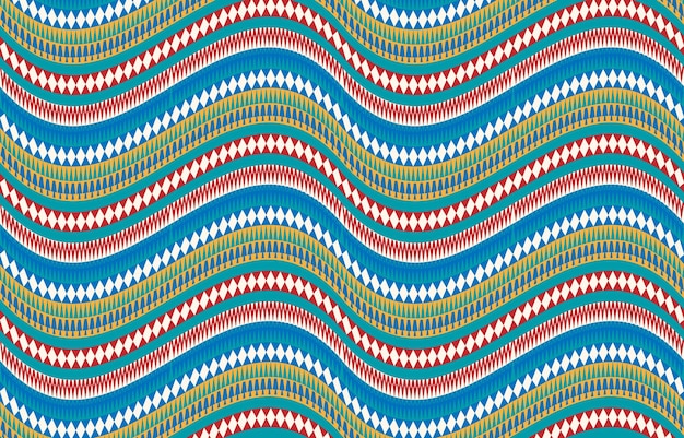 Textile pattern wavy diagonal curve stripes Ethnic geometric tribal native aztec arabesque fabric