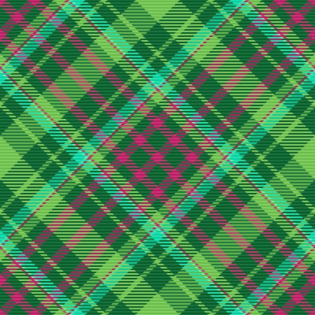 Textile plaid pattern Tartan background fabric Seamless check texture vector