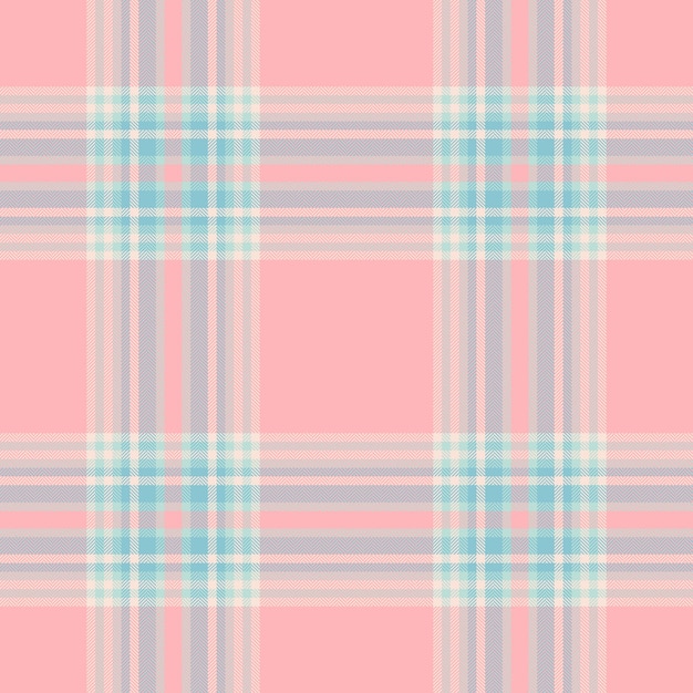 Textile plaid seamless of background check pattern with a texture vector tartan fabric in light and cyan colors