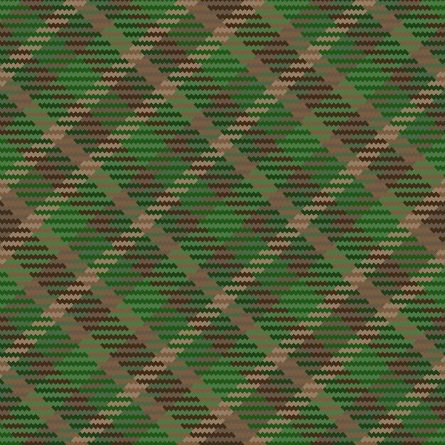 Vector textile seamless background of pattern tartan texture with a fabric check plaid vector in green and orange colors