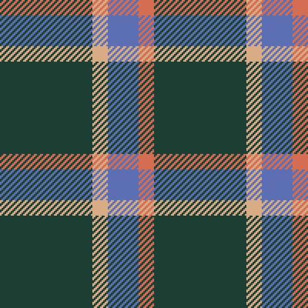 Textile tartan check plaid fabric seamless background texture vector pattern