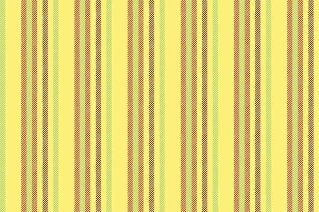 Textile vertical lines of pattern seamless background with a stripe texture fabric vector in yellow and red colors