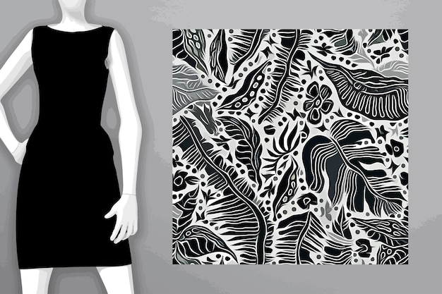 Vector textile and wallpaper patterns a printable digital illustration work floral print designs