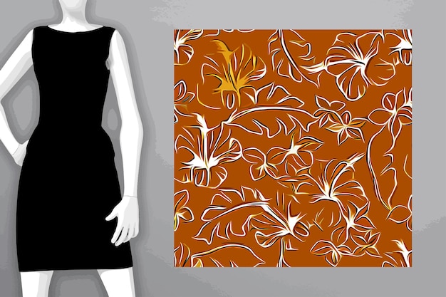 Textile and wallpaper patterns A printable digital illustration work Floral Print designs