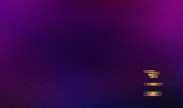 Texture background of blue and purple gradient with Asian pattern