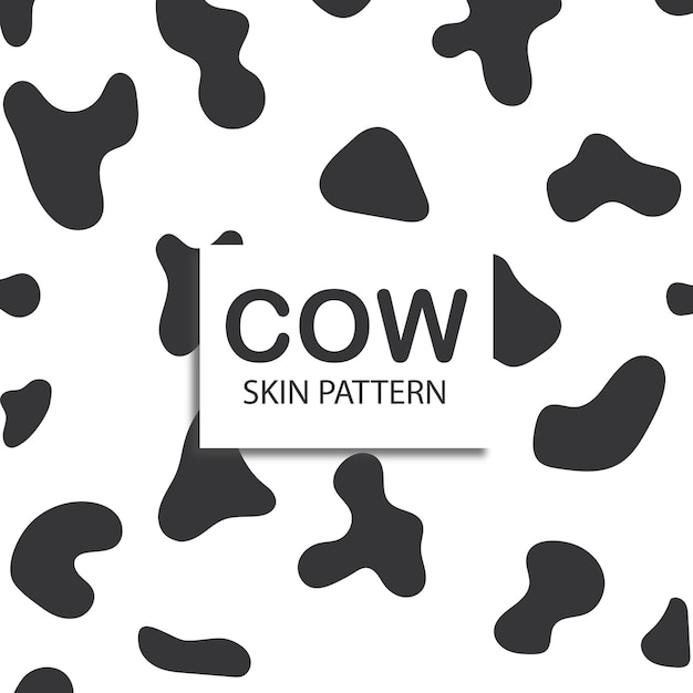 Vector texture of cow leather black and white spotsxavector illustration