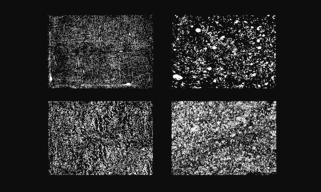 ベクトル 苦しめられた黒と白のテクスチャ